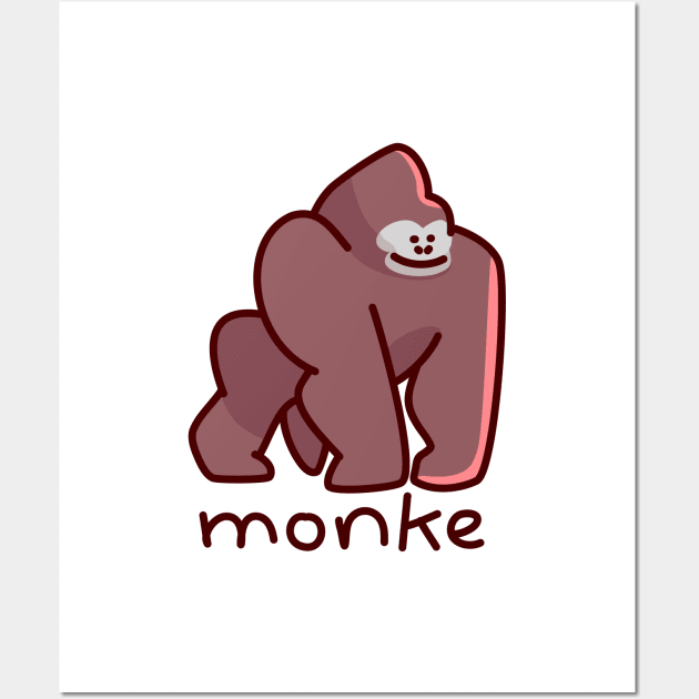 Monke Gorilla Wall Art by pwbstudios